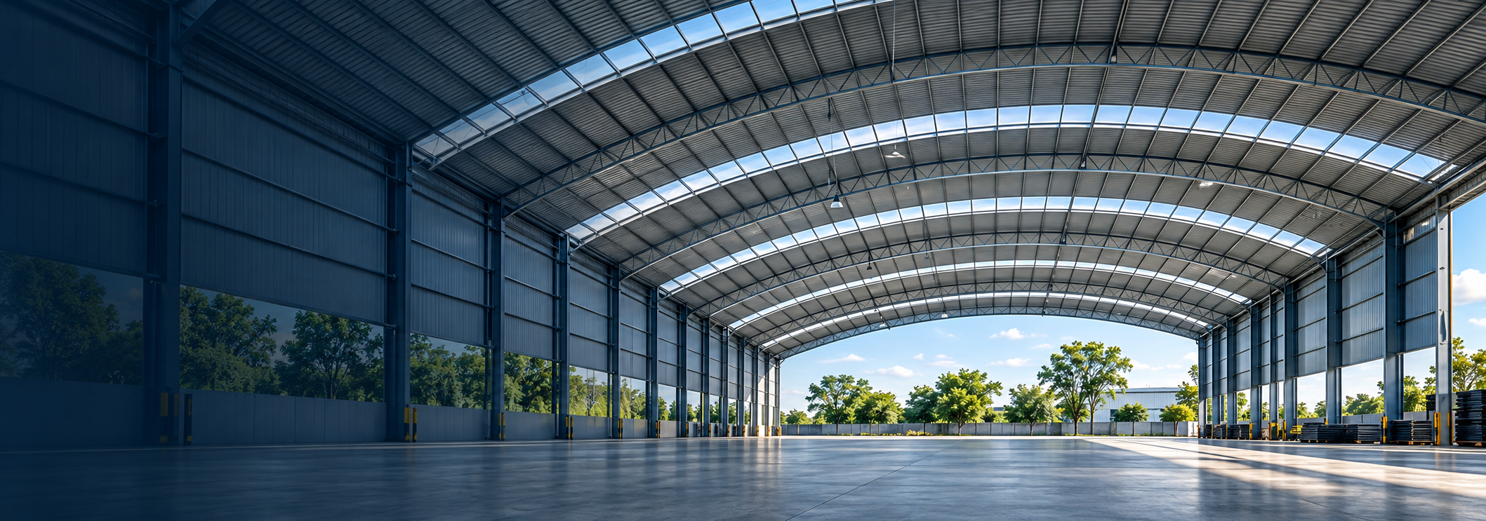 Large-span industrial roofing structure by Archroof